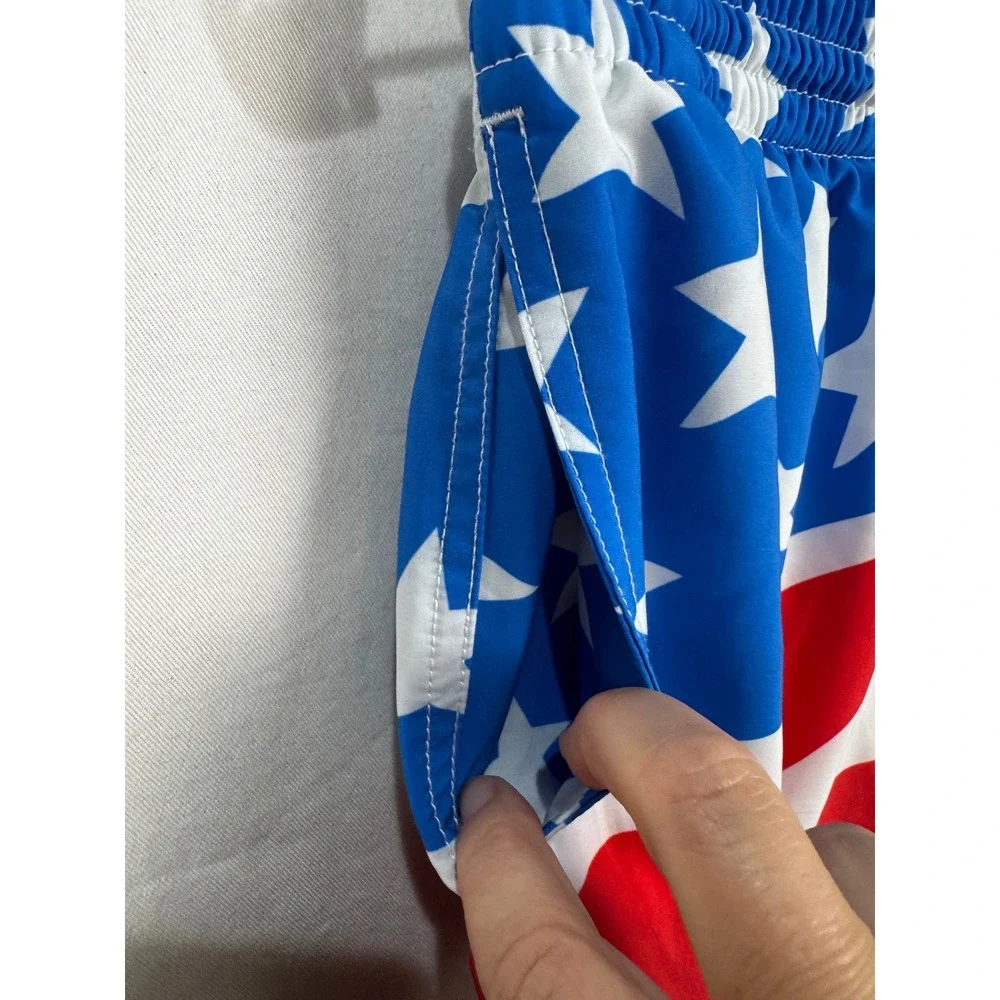 Chubbies Swim Trunks Mens Small USA Eagle Red White Blue Excellent 4